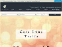 Tablet Screenshot of casalunatarifa.com